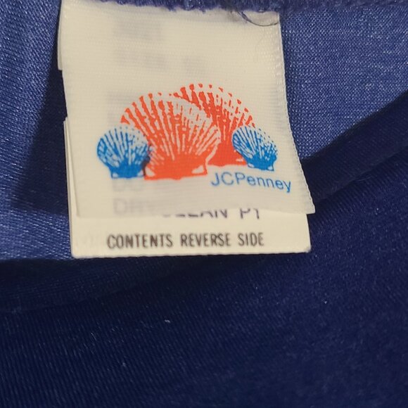 Women's High Waisted Bikini Bottom Tropical Leaves Flower Blue JC Penny - Picture 6 of 9